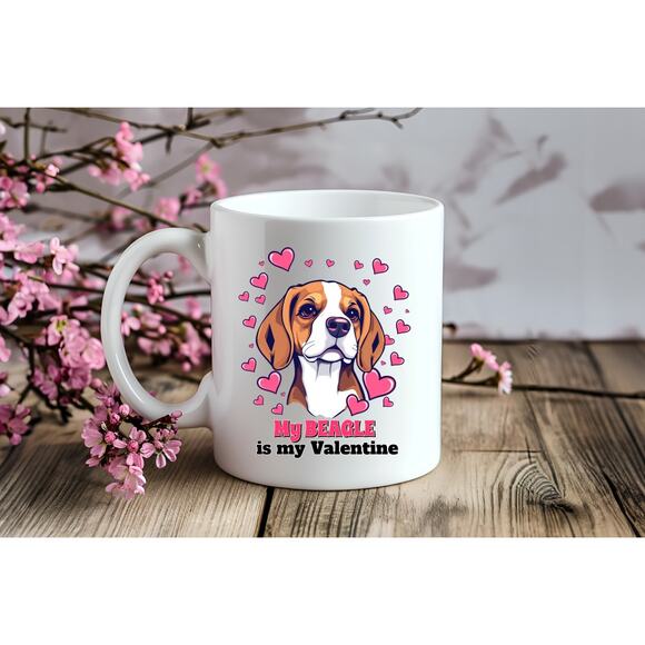 My Beagle is My Valentine Cute Gift Coffee Mug - Picture 1 of 2